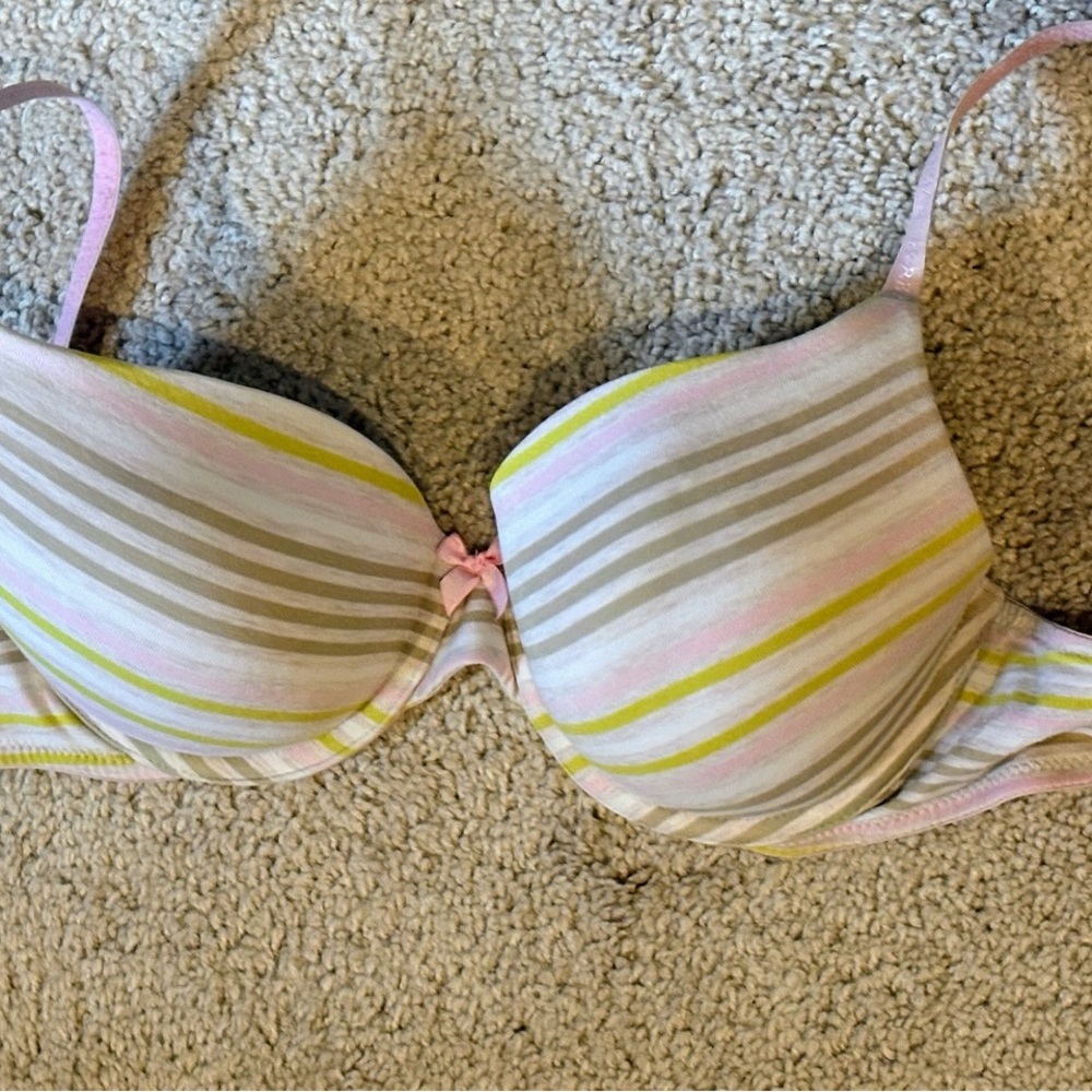 Victoria's Secret Pastel Striped Bra 34C